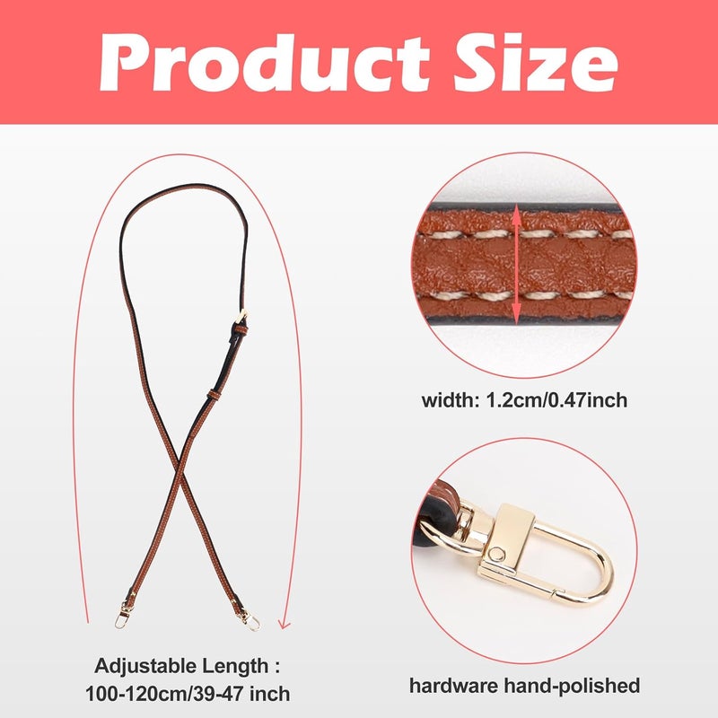 dadop Strap Kit Compatible with Longchamp Mini Bags - Leather Adjustable Purse Straps for Women's Mini Shoulder Bag - Image 2